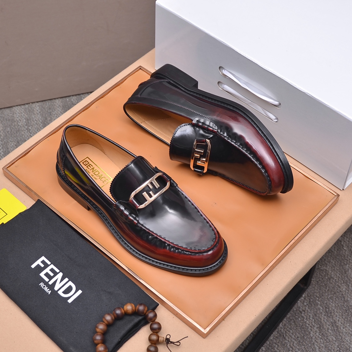 Fendi Men's Leather Loafers - Italian Leather, Comfortable Rubber Sole 3 i1663522942 7246 1