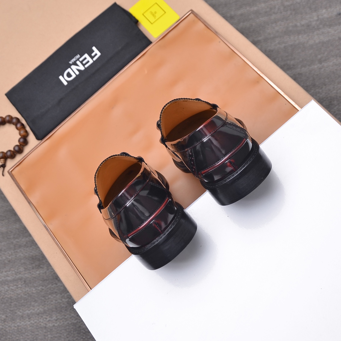 Fendi Men's Leather Loafers - Italian Leather, Comfortable Rubber Sole 9 i1663522942 8015 7