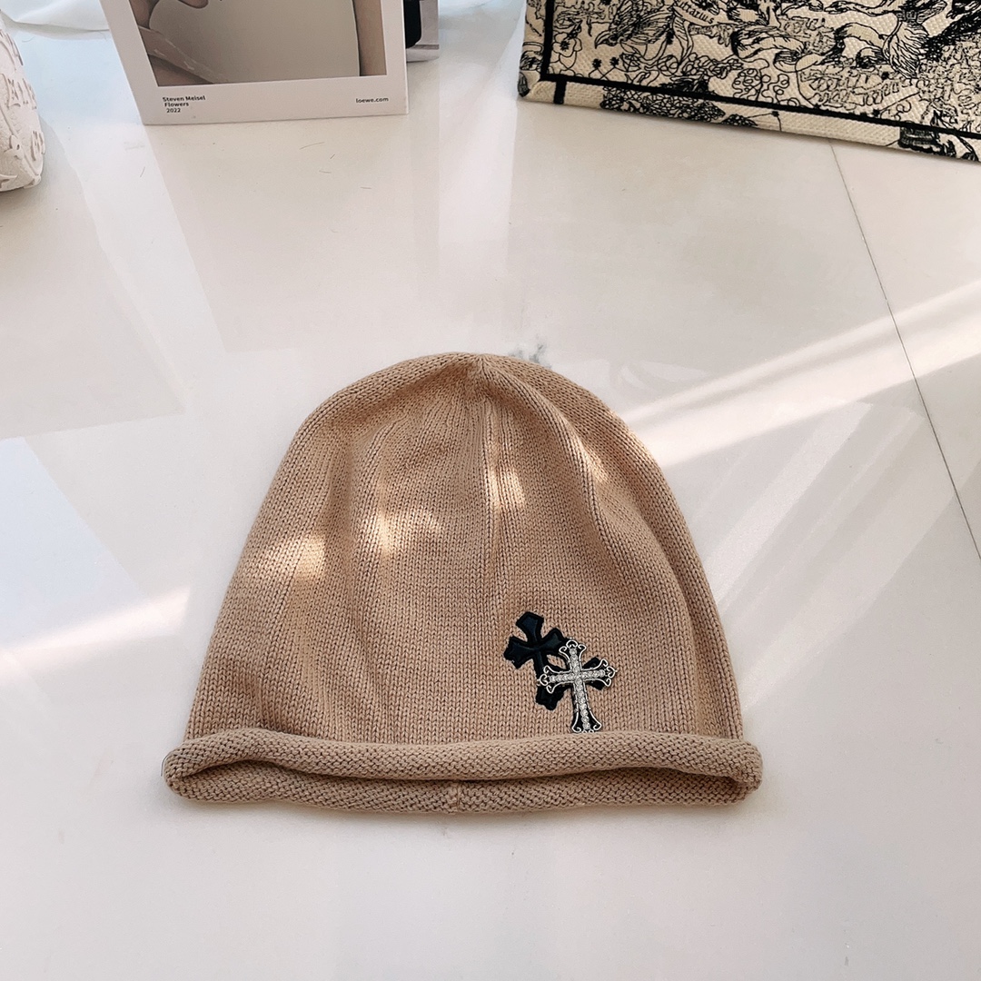 [Chrome Hearts Hats]Croxin early autumn new thin knitted stacking hat Curled L