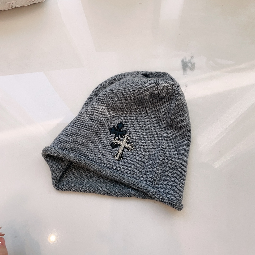 [Chrome Hearts Hats]Croxin early autumn new thin knitted stacking hat Curled L