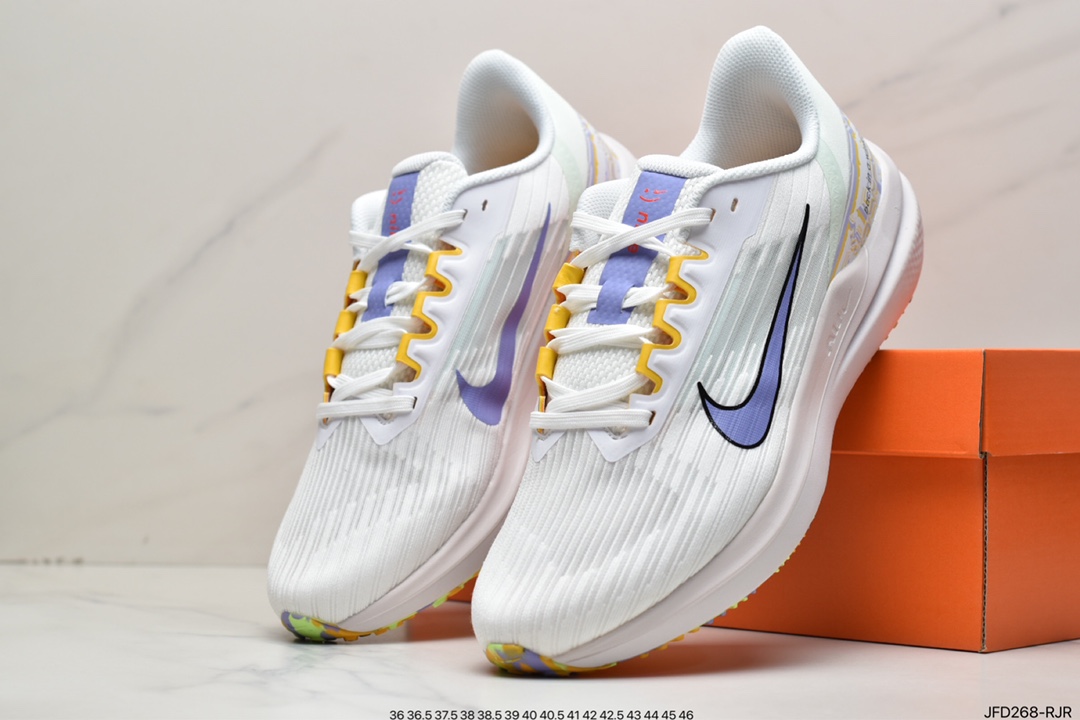 Nike Air Zoom Winflo V9 Moon Mesh Breathable Professional Running Shoes DR8802-100