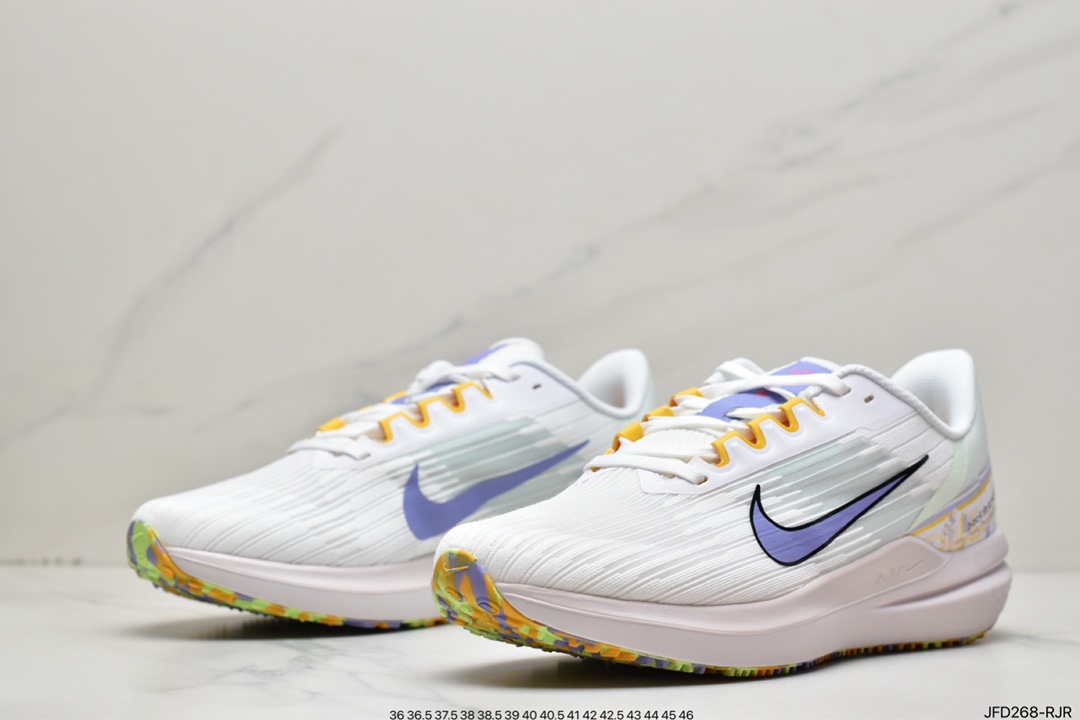 Nike Air Zoom Winflo V9 Moon Mesh Breathable Professional Running Shoes DR8802-100