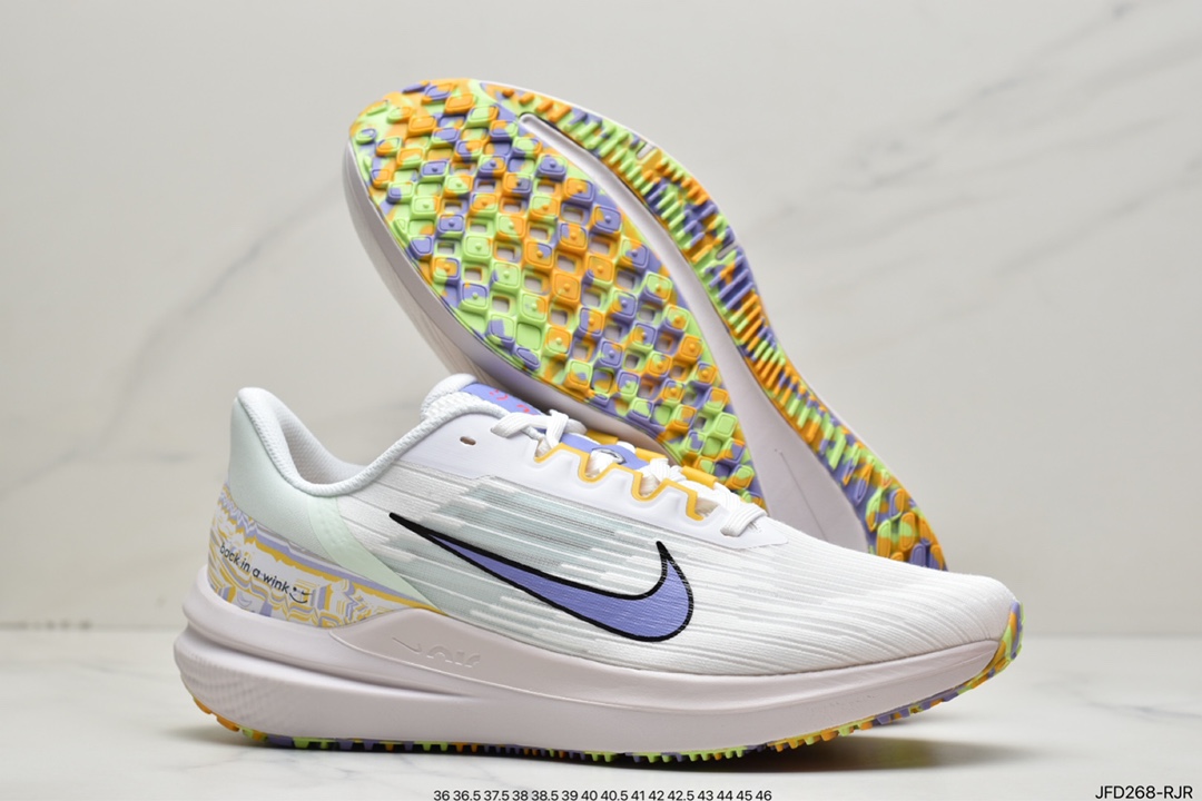 Nike Air Zoom Winflo V9 Moon Mesh Breathable Professional Running Shoes DR8802-100