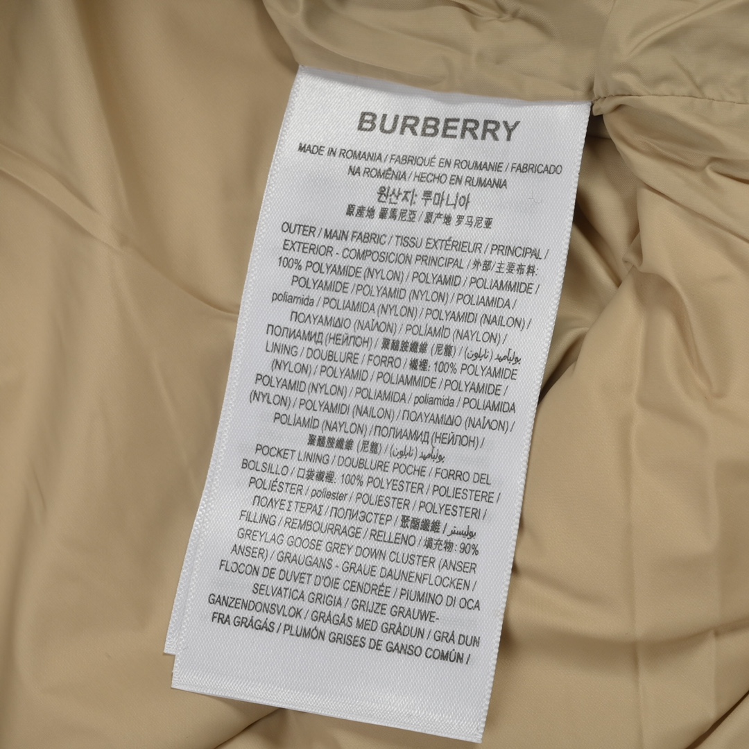 700 Burberry/巴宝莉 21Fw 可拆卸袖子羽绒服