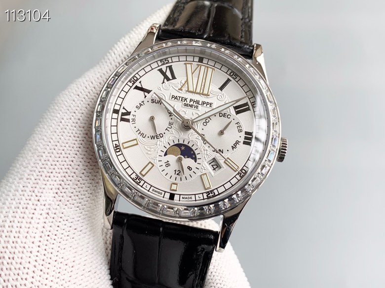 百达 翡丽Patek Philippe 复杂系列六针男表原装进口9100星期月份月相动能功能机芯机械表