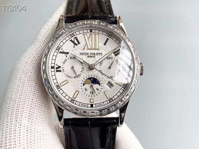 百达 翡丽Patek Philippe 复杂系列六针男表原装进口9100星期月份月相动能功能机芯机械表