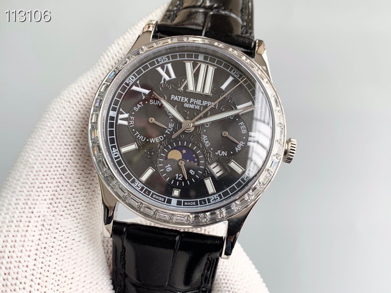 百达 翡丽Patek Philippe 复杂系列六针男表原装进口9100星期月份月相动能功能机芯机械表
