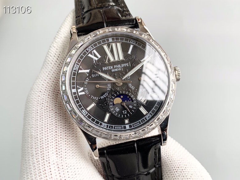 百达 翡丽Patek Philippe 复杂系列六针男表原装进口9100星期月份月相动能功能机芯机械表