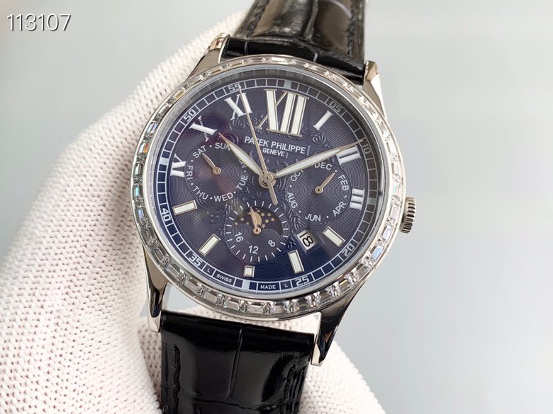 百达 翡丽Patek Philippe 复杂系列六针男表原装进口9100星期月份月相动能功能机芯机械表