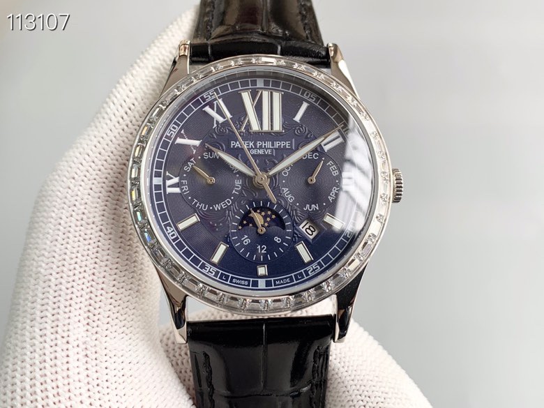百达 翡丽Patek Philippe 复杂系列六针男表原装进口9100星期月份月相动能功能机芯机械表