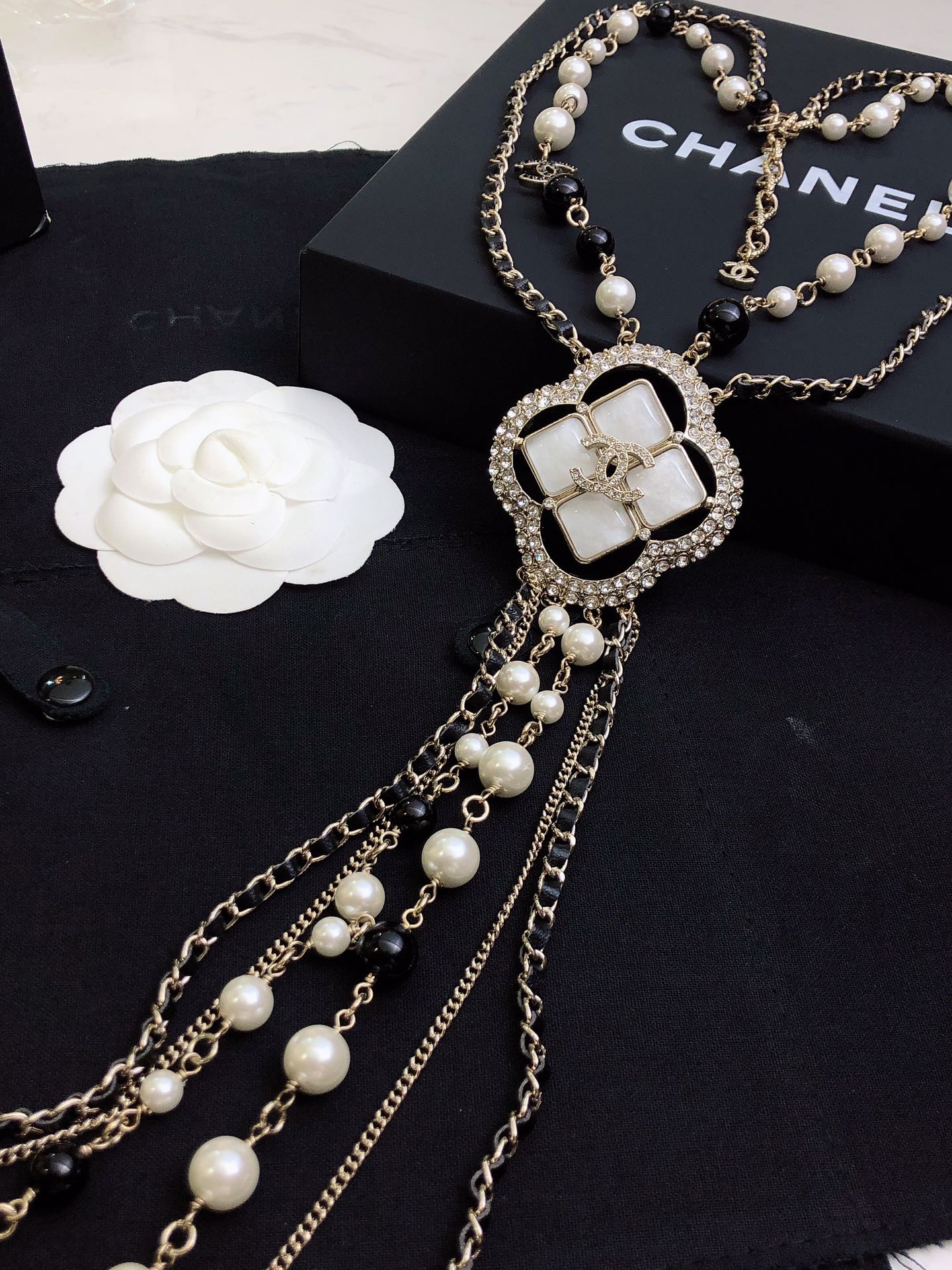 Chanel Black Leather Sweater Chain - Must-Have Elegant Accessory for Women 7 i1663563309 6973 6