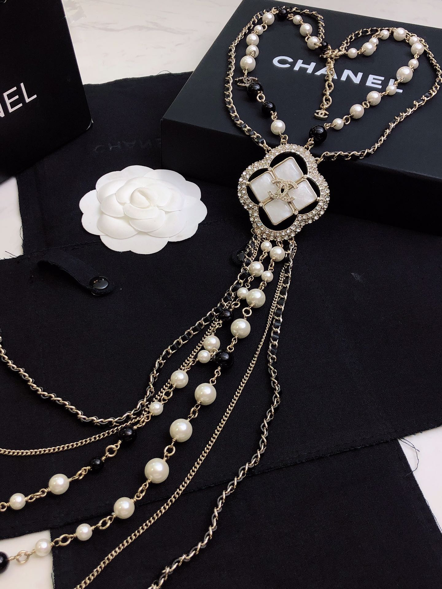 Chanel Black Leather Sweater Chain - Must-Have Elegant Accessory for Women 5 i1663563309 7332 4