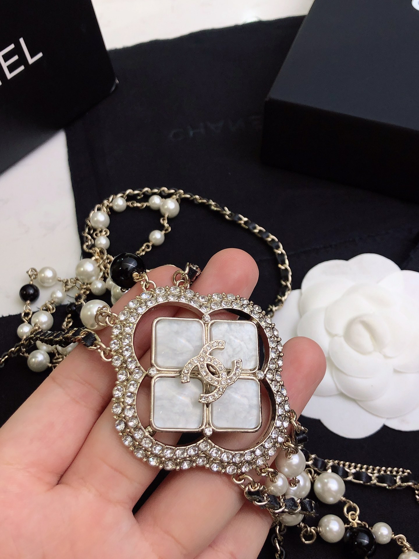 Chanel Black Leather Sweater Chain - Must-Have Elegant Accessory for Women 9 i1663563309 7974 8