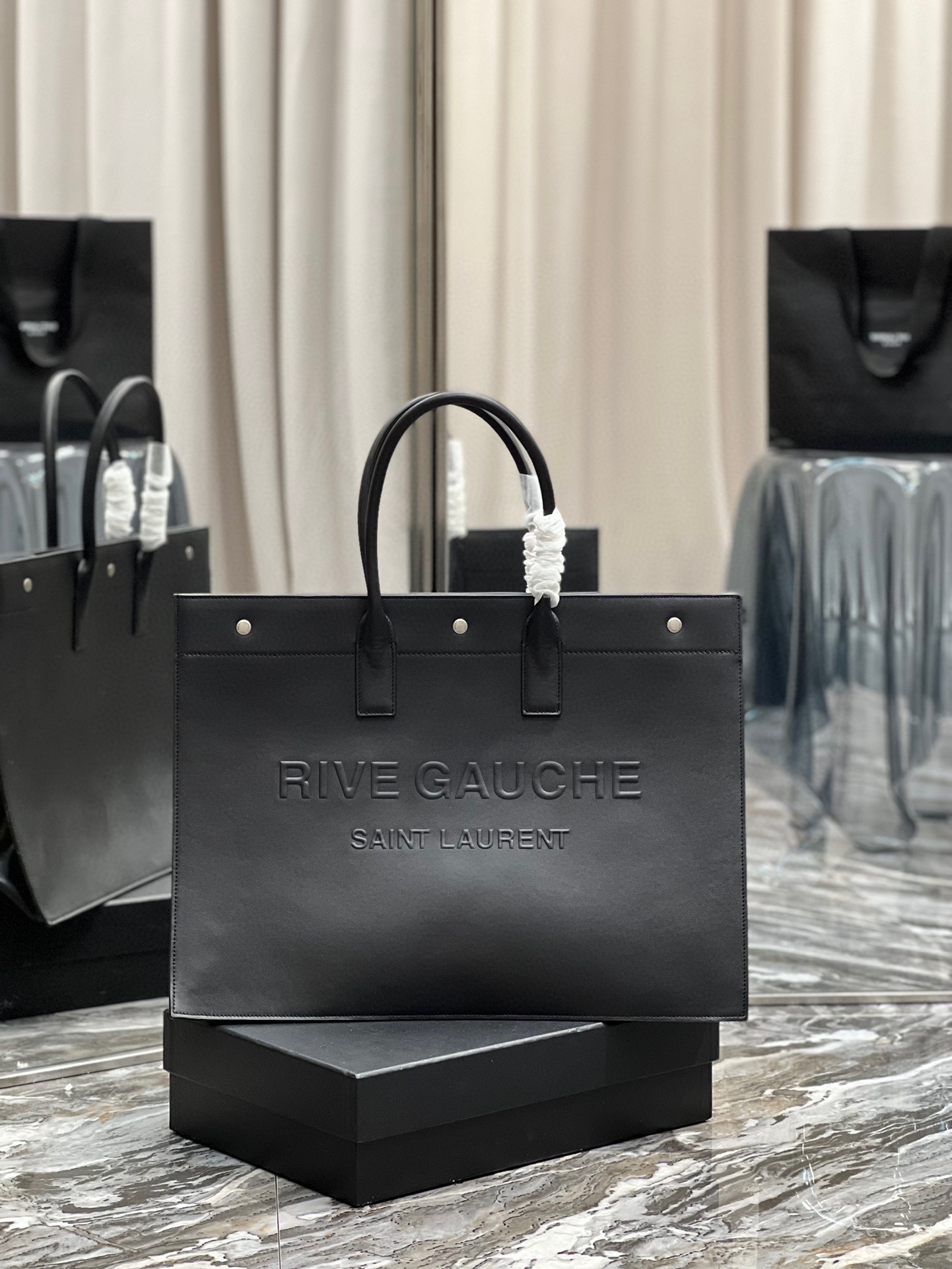 Rive Gauche Tote Bag, P Left Bank shopping bag🛍️, from custom leather to hardware to silk printing, I demand perfectio…