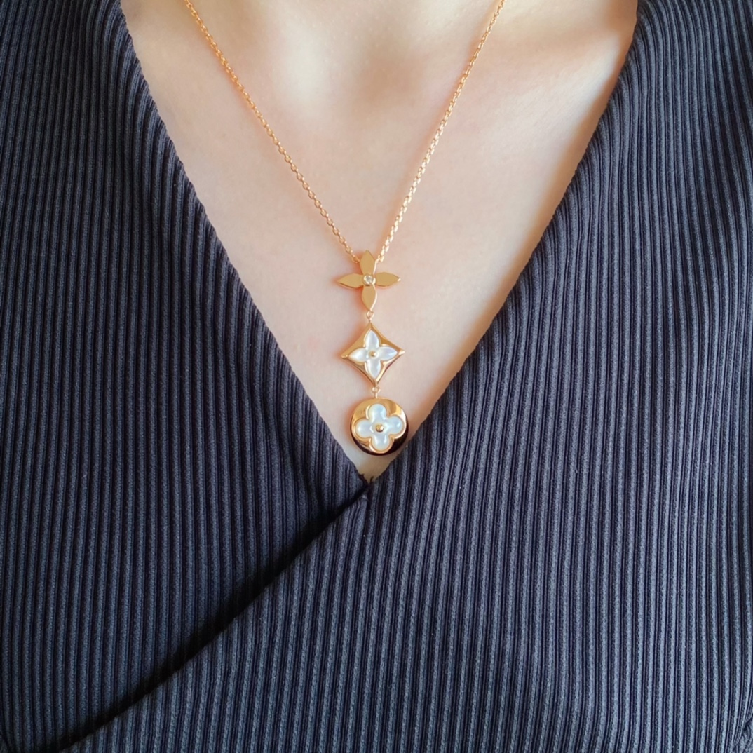 Louis Vuitton Jewelry Necklaces & Pendants Rose Gold White