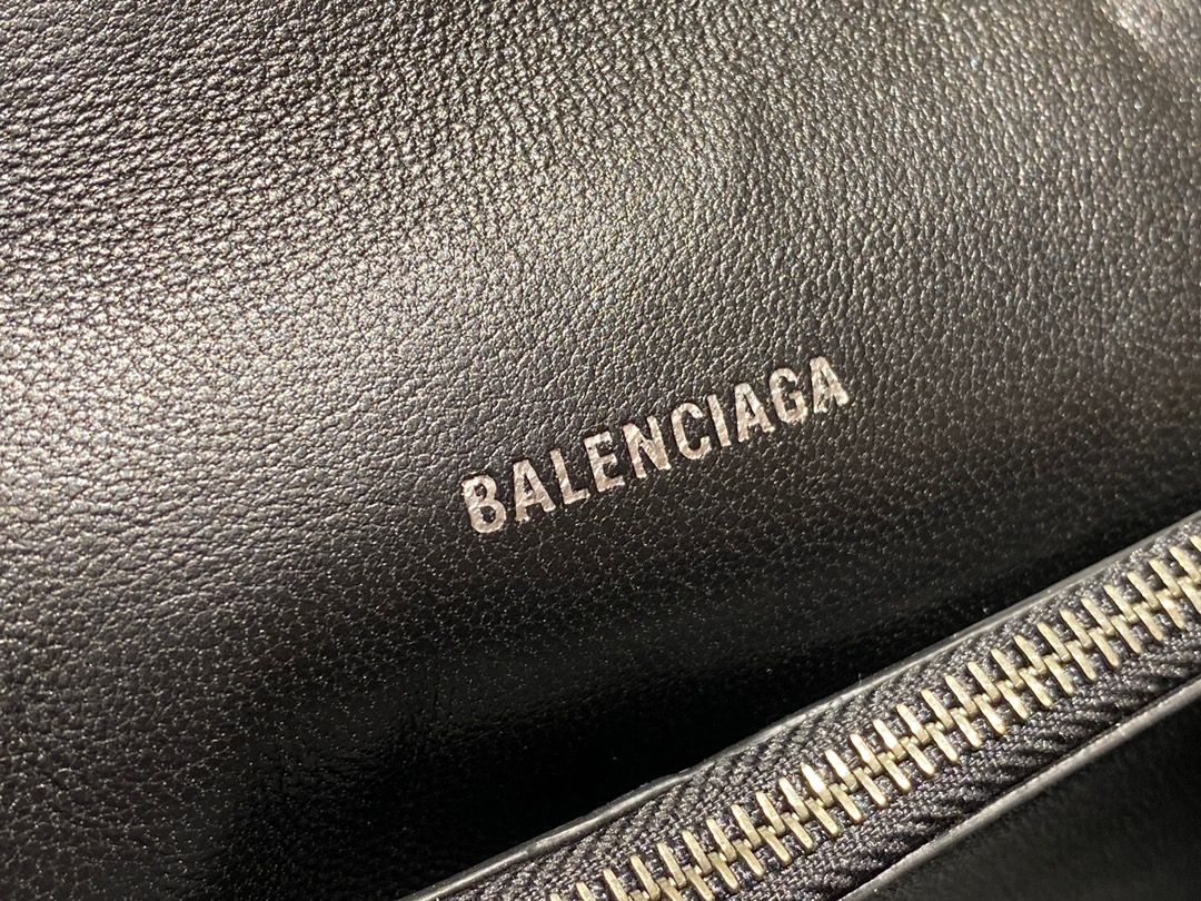 Balenciaga Crush 25CM 沙漏包 716351黑色/黑扣