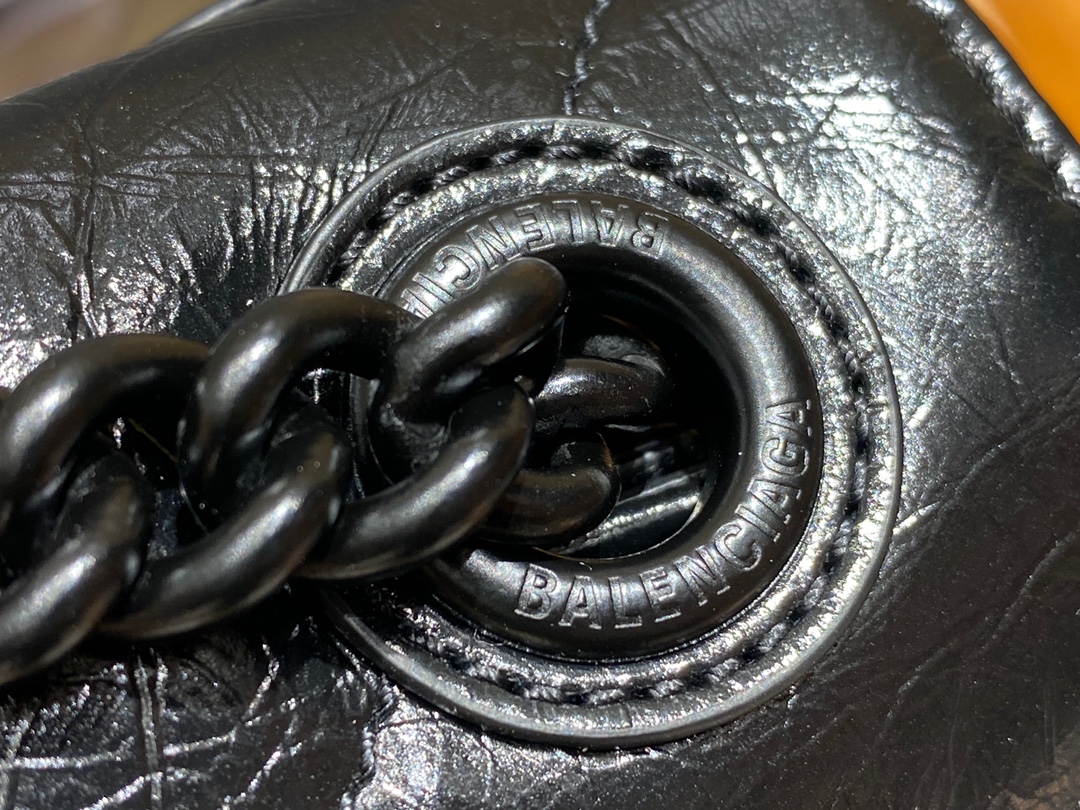 Balenciaga Crush 25CM 沙漏包 716351黑色/黑扣