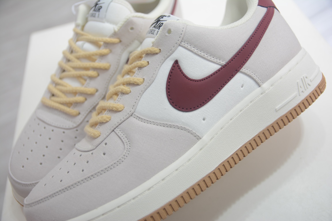 Overseas limited sale NIke Air Force 1 '07 beige cloth Air Force 1 low-top casual sneakers DG2296-019