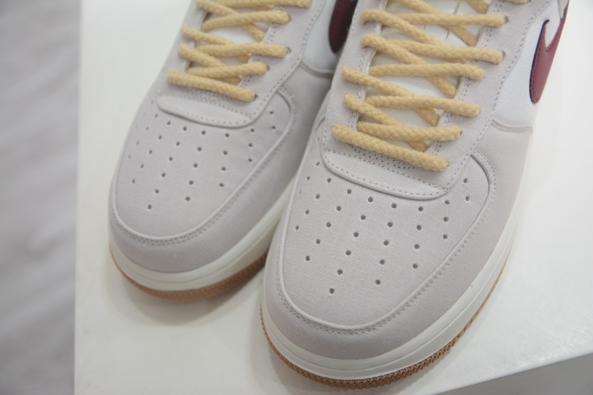 Overseas limited sale NIke Air Force 1 '07 beige cloth Air Force 1 low-top casual sneakers DG2296-019