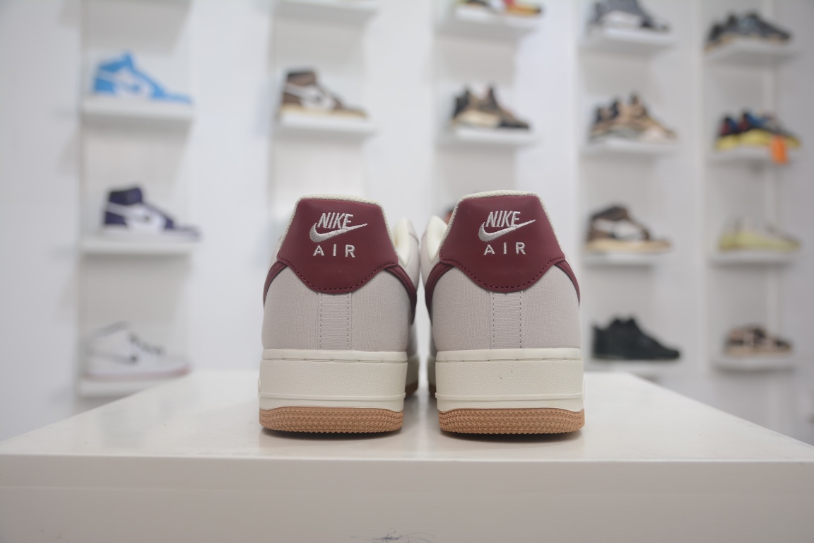 Overseas limited sale NIke Air Force 1 '07 beige cloth Air Force 1 low-top casual sneakers DG2296-019