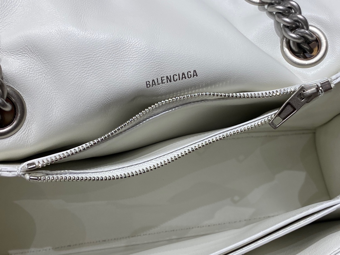 Balenciaga Crush 25CM 沙漏包 716351白色银扣