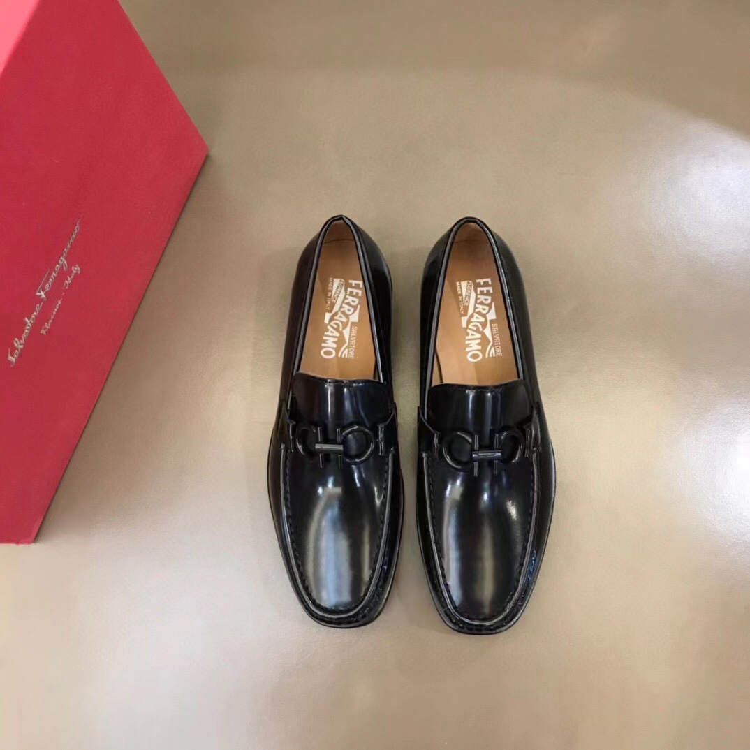 Ferragamo Style Leather Men's Shoes Lookbook Reference image 1