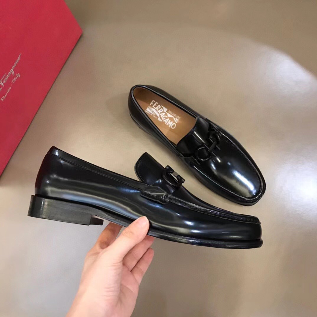 Ferragamo Style Leather Men's Shoes Men's Shoes Men's Shoes detail image 4 from source 783398