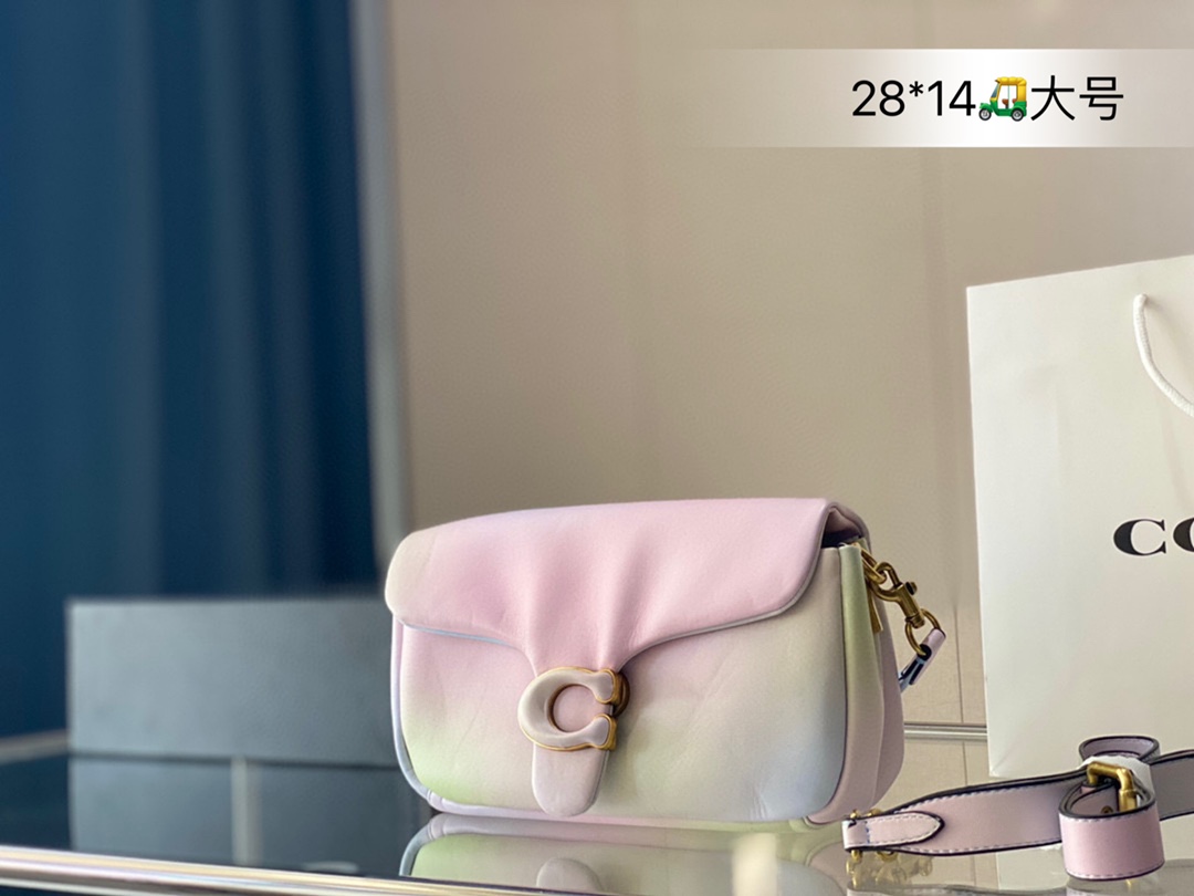 K0 大号新品推荐 Coach Coach 蔻驰 专柜渐变系列～酒神包Tabby云朵包经典永不过时的款式哦顶级做工面料采用进口牛皮材质原版五金堪比专柜品质绝对高端货原版折叠礼盒包装size：大号28*14