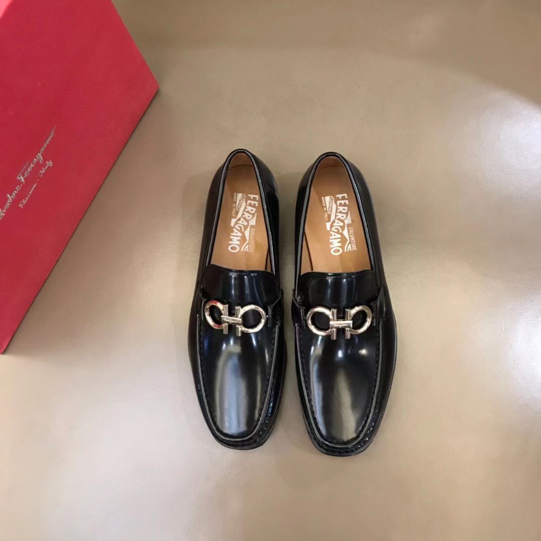 Ferragamo Style Leather Men's Shoes Lookbook Reference image 1
