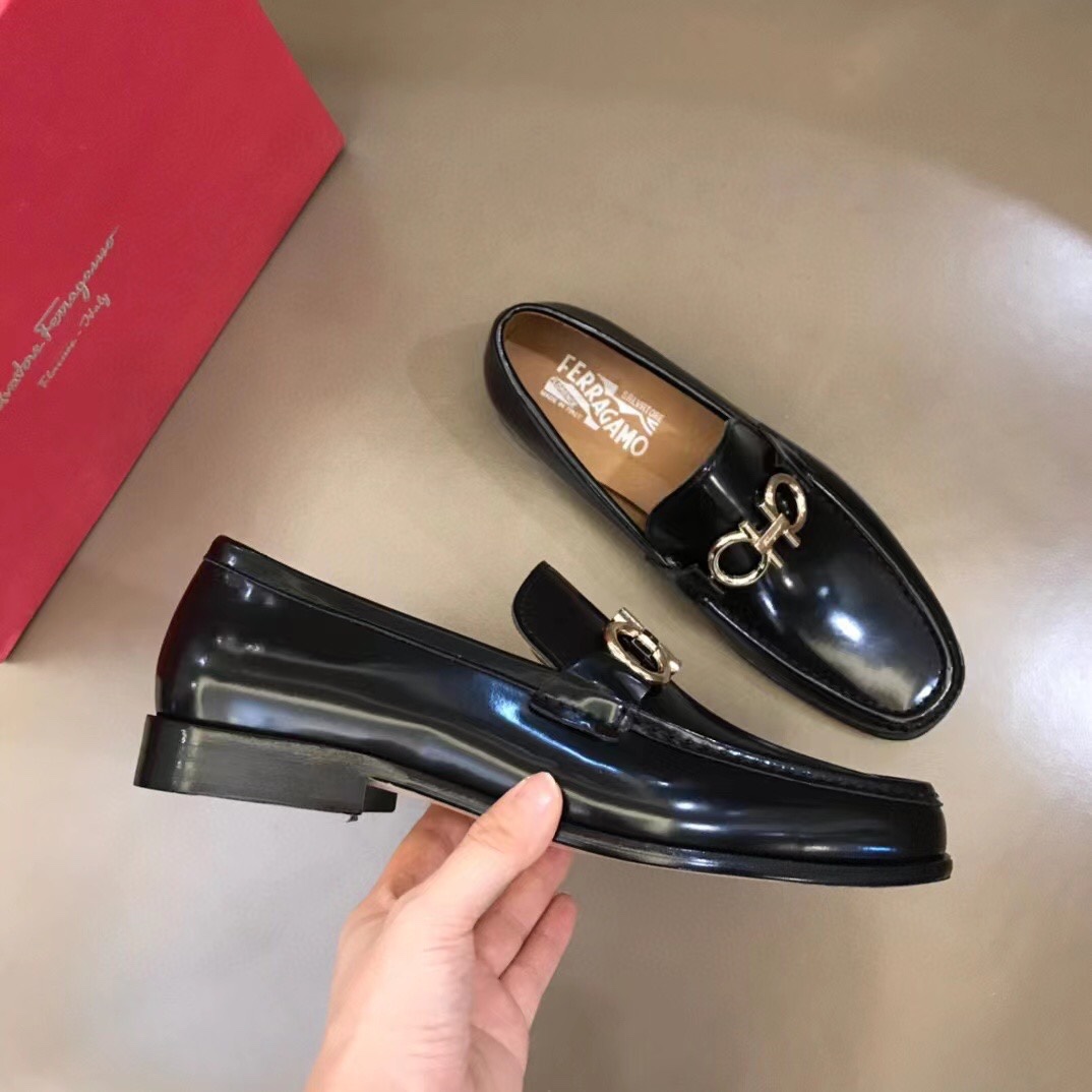 Ferragamo Style Leather Men's Shoes Men's Shoes Men's Shoes detail image 4 from source 783399