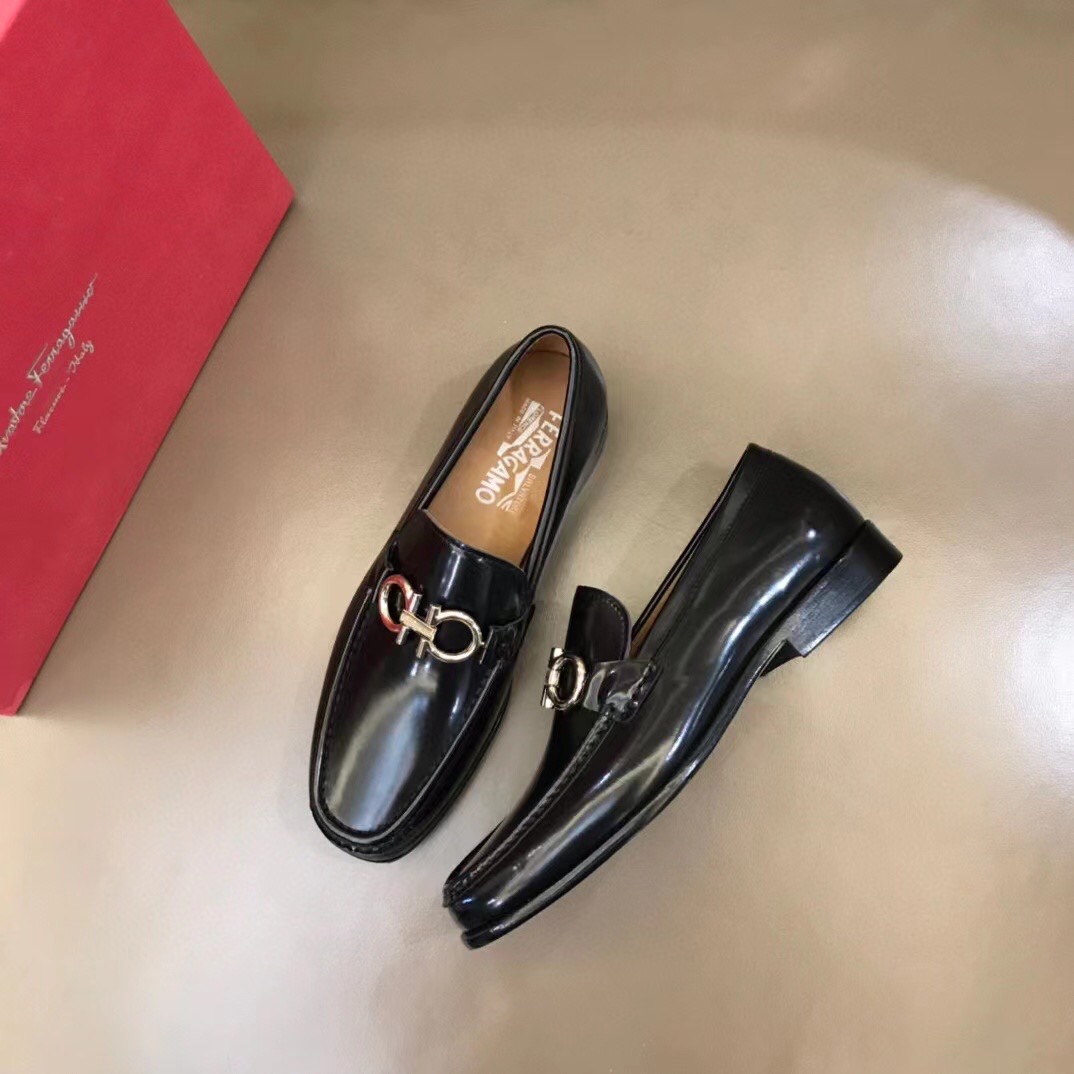 Ferragamo Style Leather Men's Shoes Lookbook Reference image 2