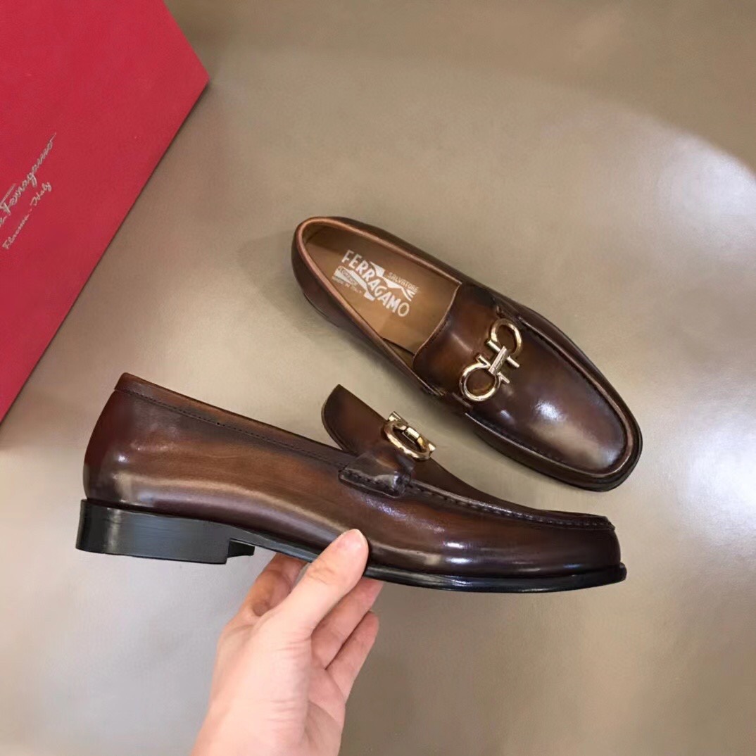 Ferragamo Style Leather Men's Shoes Men's Shoes Men's Shoes detail image 4 from source 783397