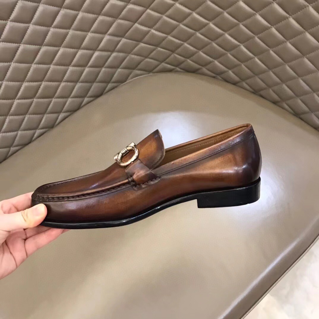 Ferragamo Style Leather Men's Shoes Men's Shoes Men's Shoes detail image 8 from source 783397