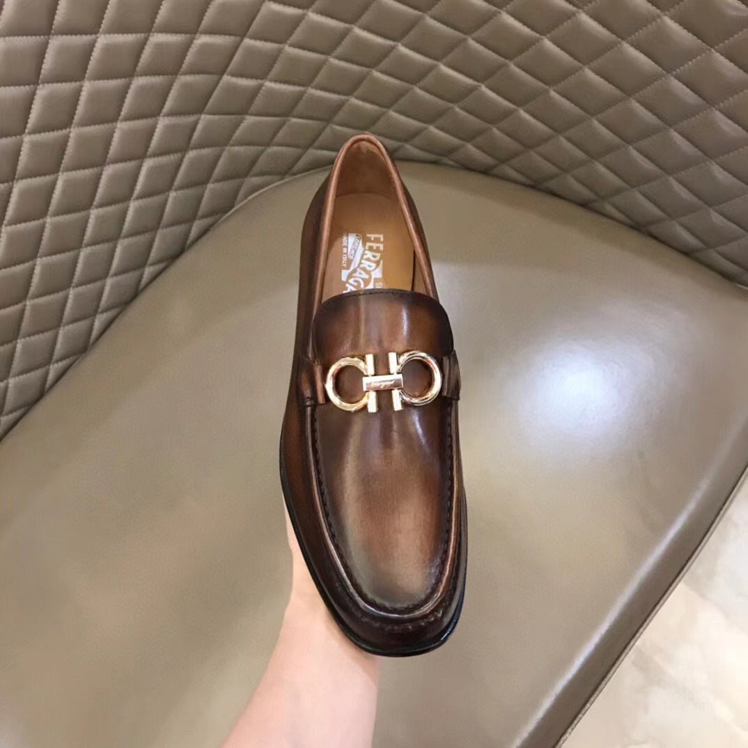 Ferragamo Style Leather Men's Shoes Men's Shoes Men's Shoes detail image 7 from source 783397