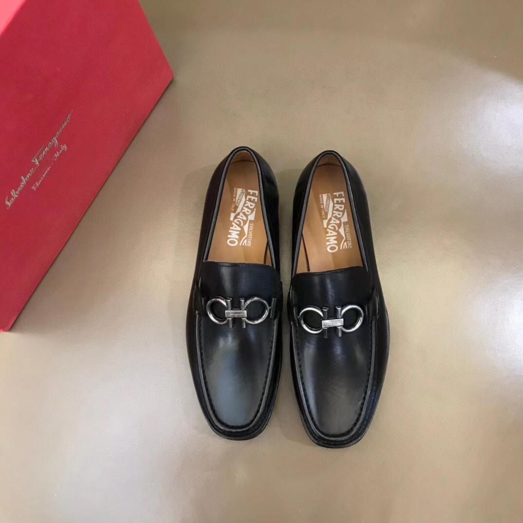Ferragamo Style Leather Men's Shoes Lookbook Reference image 1
