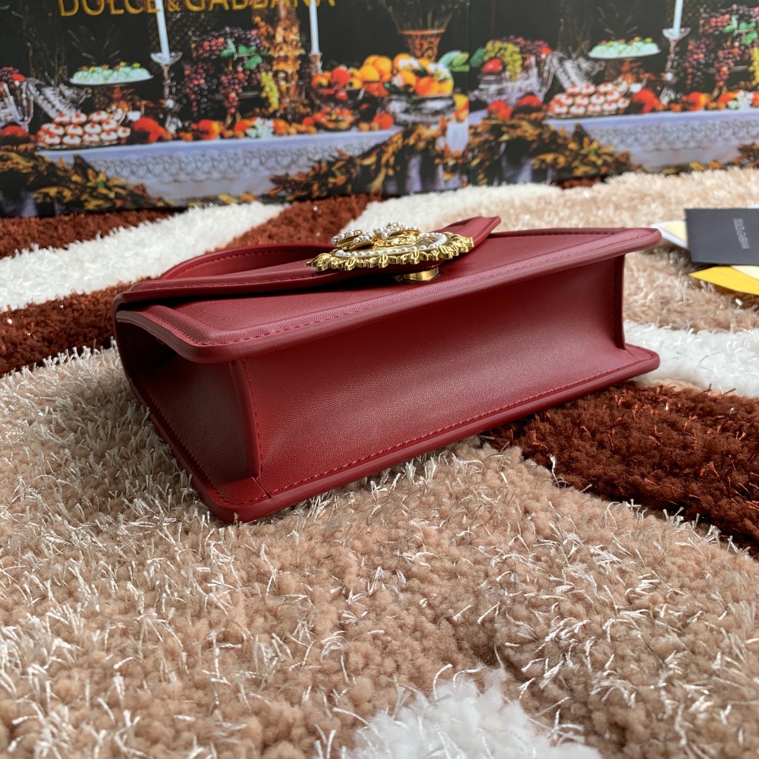 Dolce&Gabbana杜嘉班纳链条手提斜挎包款号6613原单细腻手工制造进口头层牛皮配以原厂五金包身