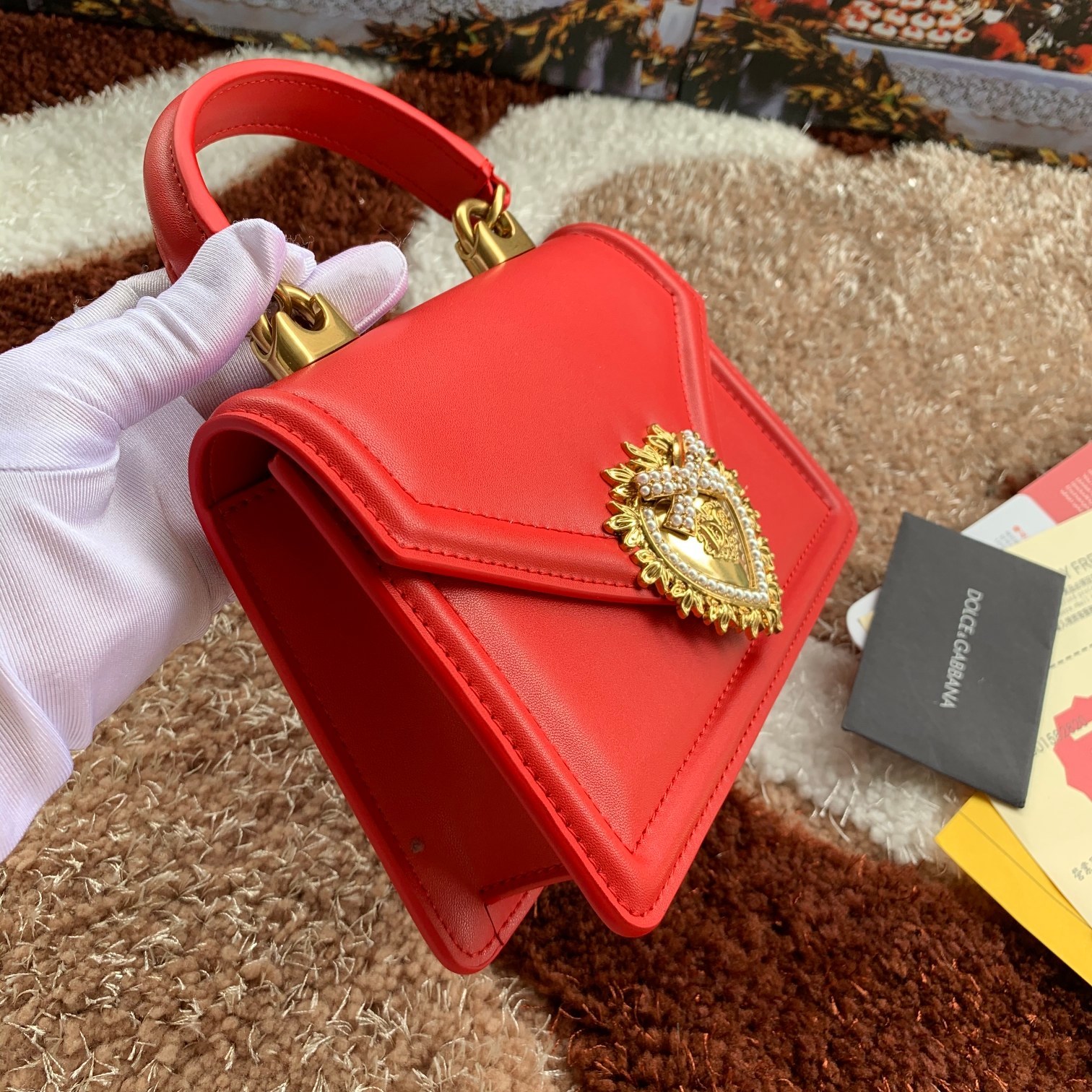 Dolce&Gabbana杜嘉班纳链条手提斜挎包款号6613原单细腻手工制造进口头层牛皮配以原厂五金包身