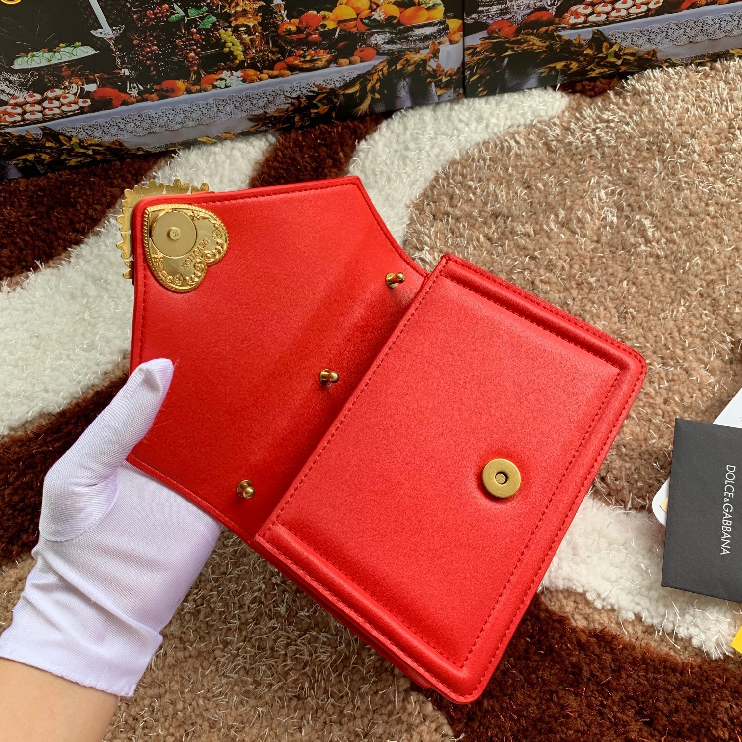 Dolce&Gabbana杜嘉班纳链条手提斜挎包款号6613原单细腻手工制造进口头层牛皮配以原厂五金包身
