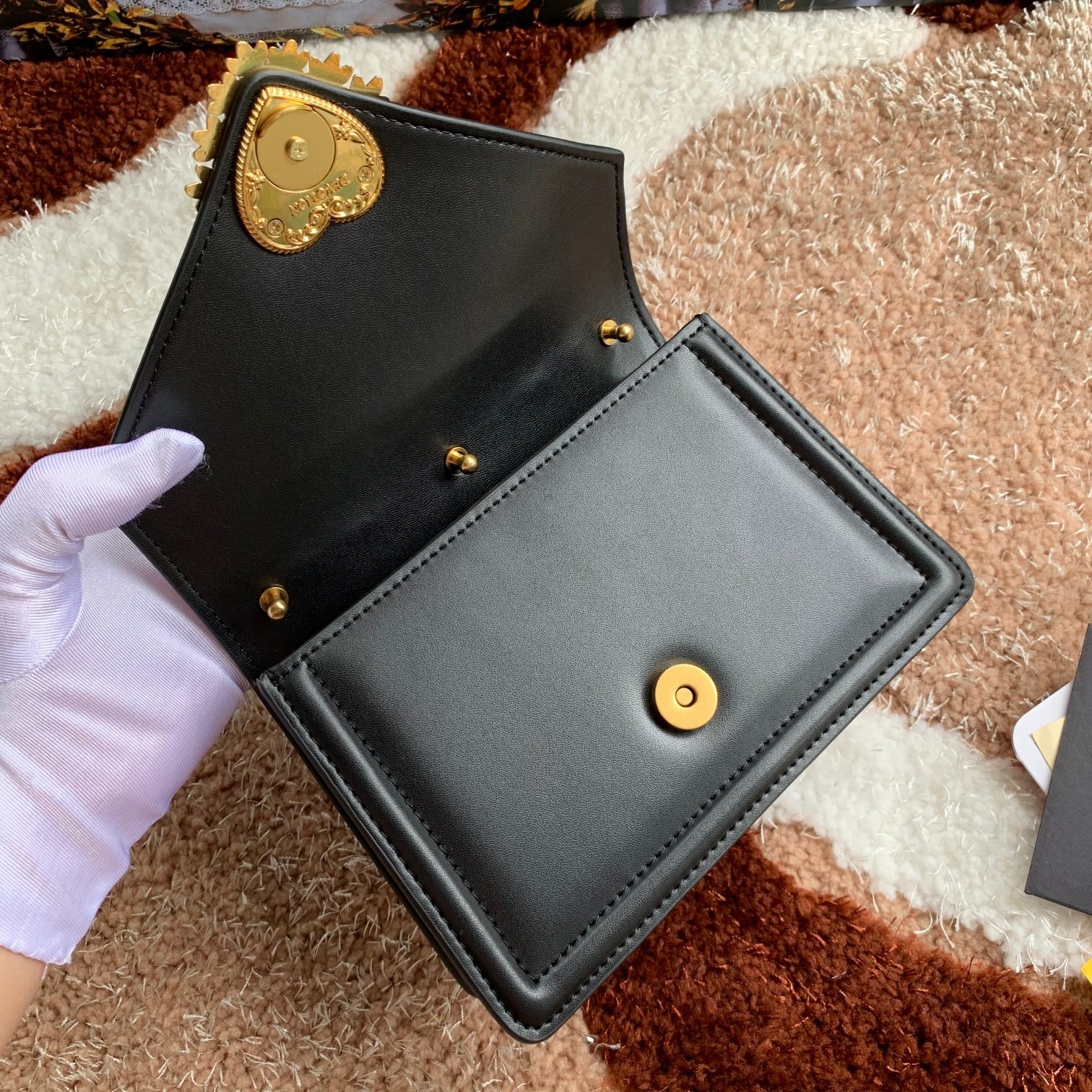 Dolce&Gabbana杜嘉班纳链条手提斜挎包款号6613原单细腻手工制造进口头层牛皮配以原厂五金包身