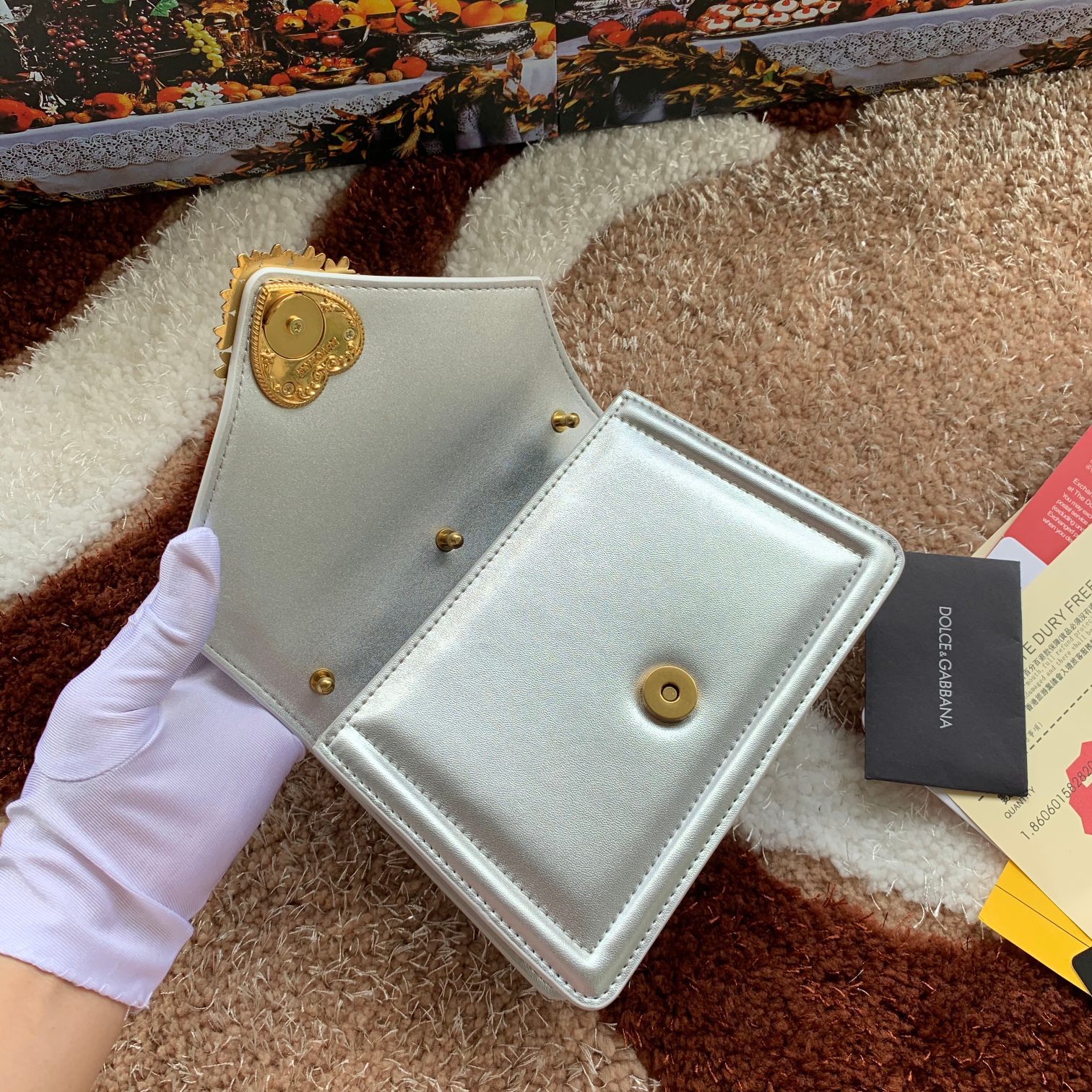 Dolce&Gabbana杜嘉班纳链条手提斜挎包款号6613原单细腻手工制造进口头层牛皮配以原厂五金包身