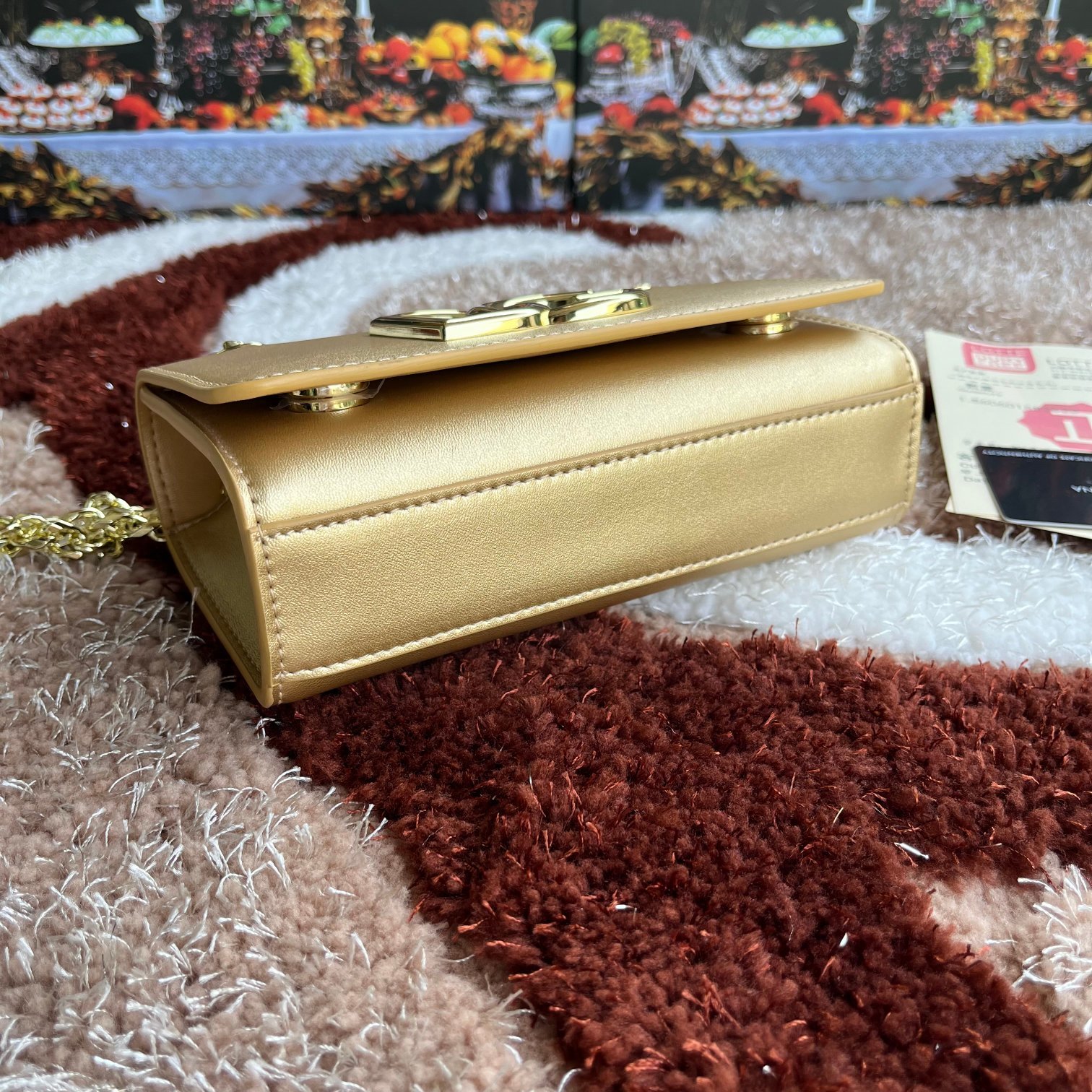 Dolce&Gabbana杜嘉班纳款号5183原单细腻手工制造进口头层牛皮配以原厂五金包身顶部纯手工油边