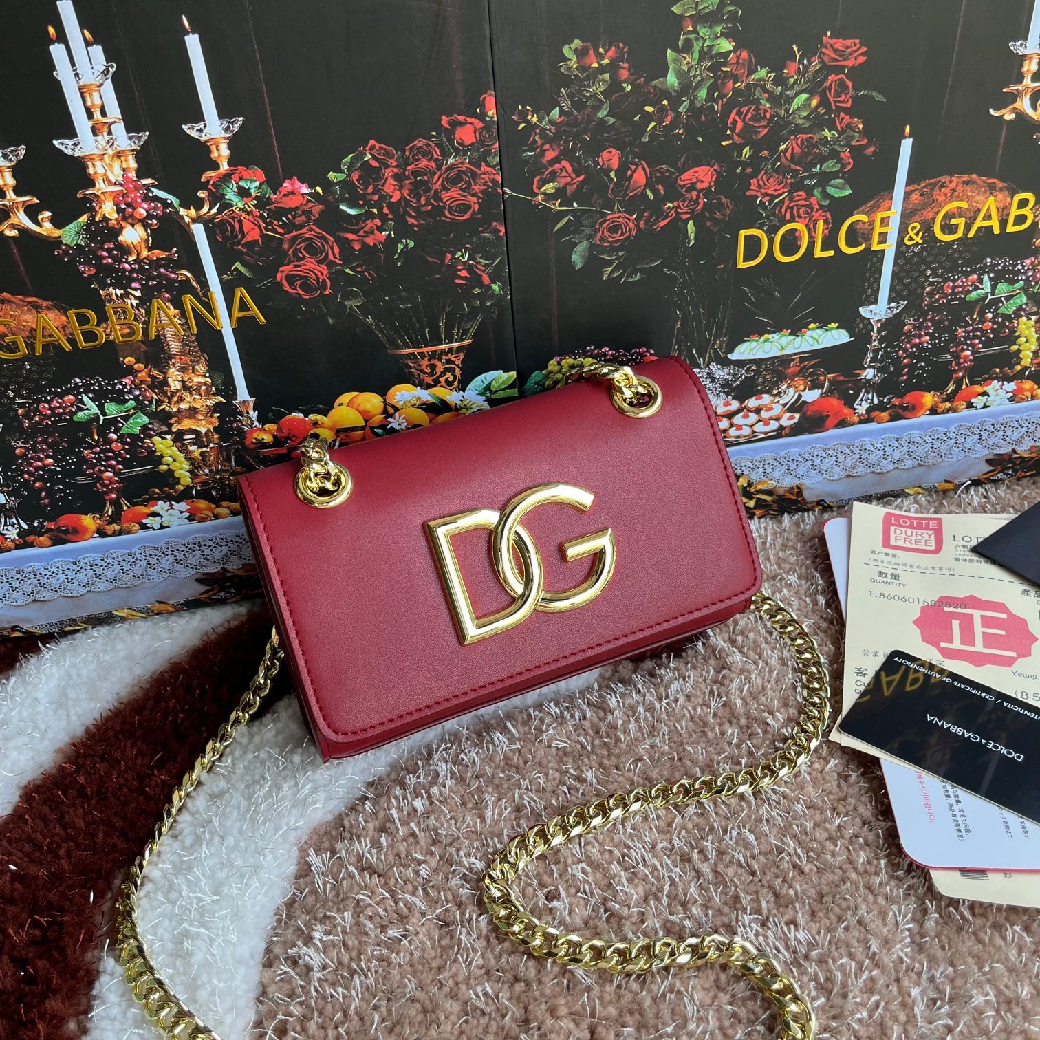 Dolce&Gabbana杜嘉班纳款号5183原单细腻手工制造进口头层牛皮配以原厂五金包身顶部纯手工油边