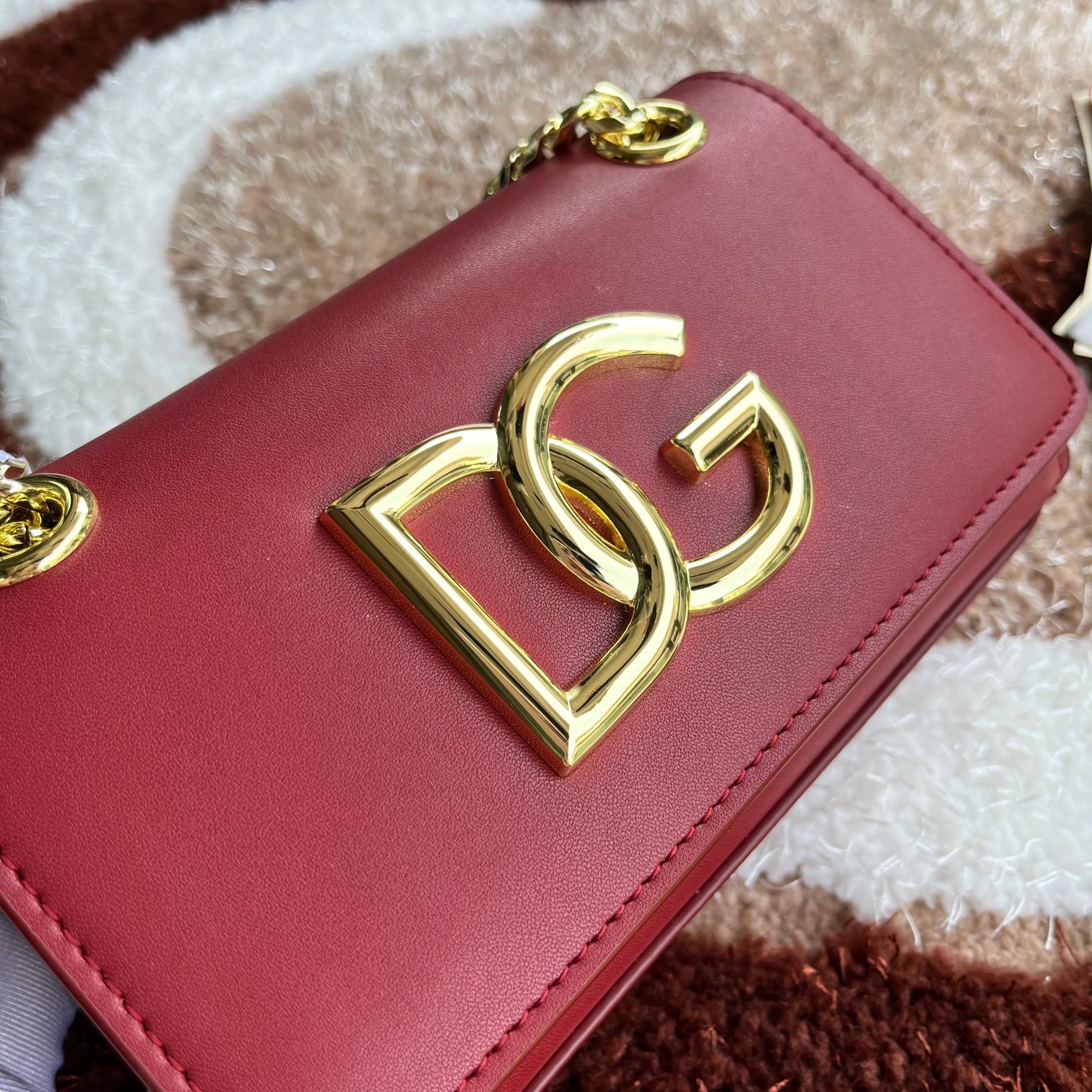 Dolce&Gabbana杜嘉班纳款号5183原单细腻手工制造进口头层牛皮配以原厂五金包身顶部纯手工油边