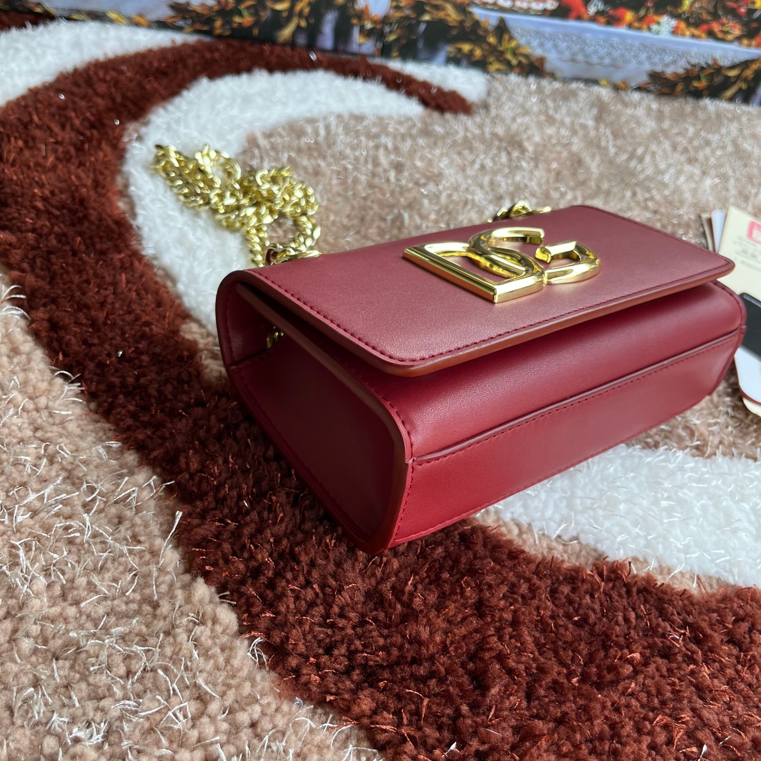 Dolce&Gabbana杜嘉班纳款号5183原单细腻手工制造进口头层牛皮配以原厂五金包身顶部纯手工油边