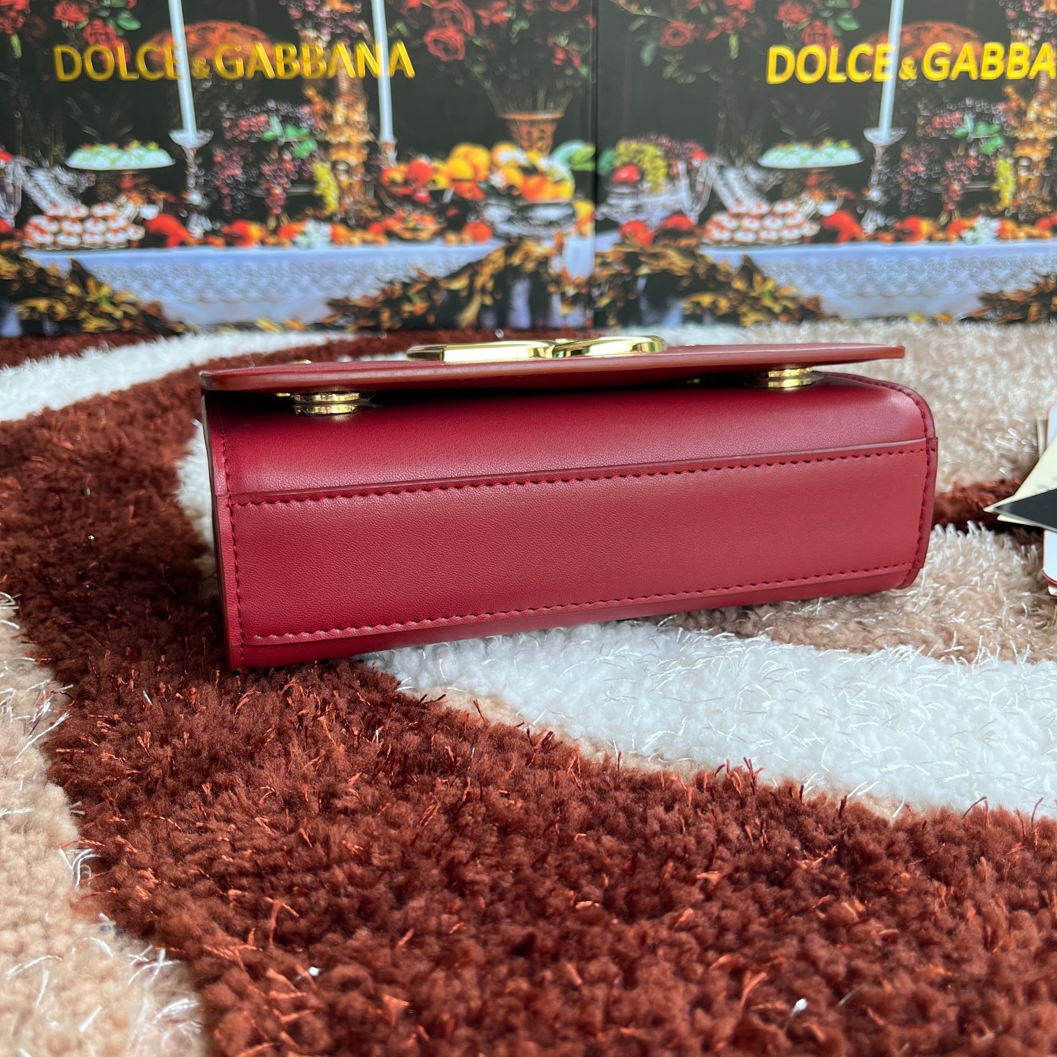 Dolce&Gabbana杜嘉班纳款号5183原单细腻手工制造进口头层牛皮配以原厂五金包身顶部纯手工油边
