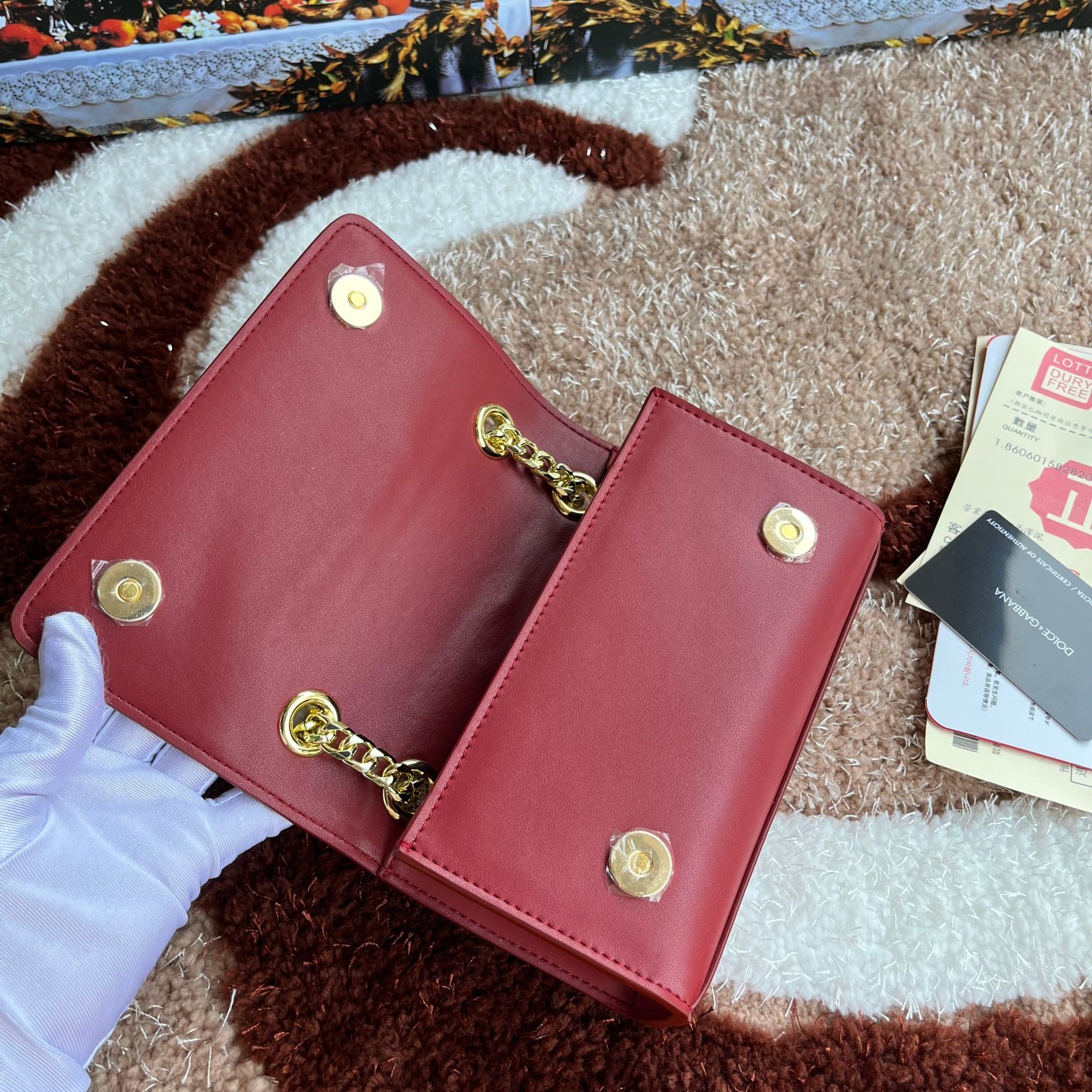 Dolce&Gabbana杜嘉班纳款号5183原单细腻手工制造进口头层牛皮配以原厂五金包身顶部纯手工油边