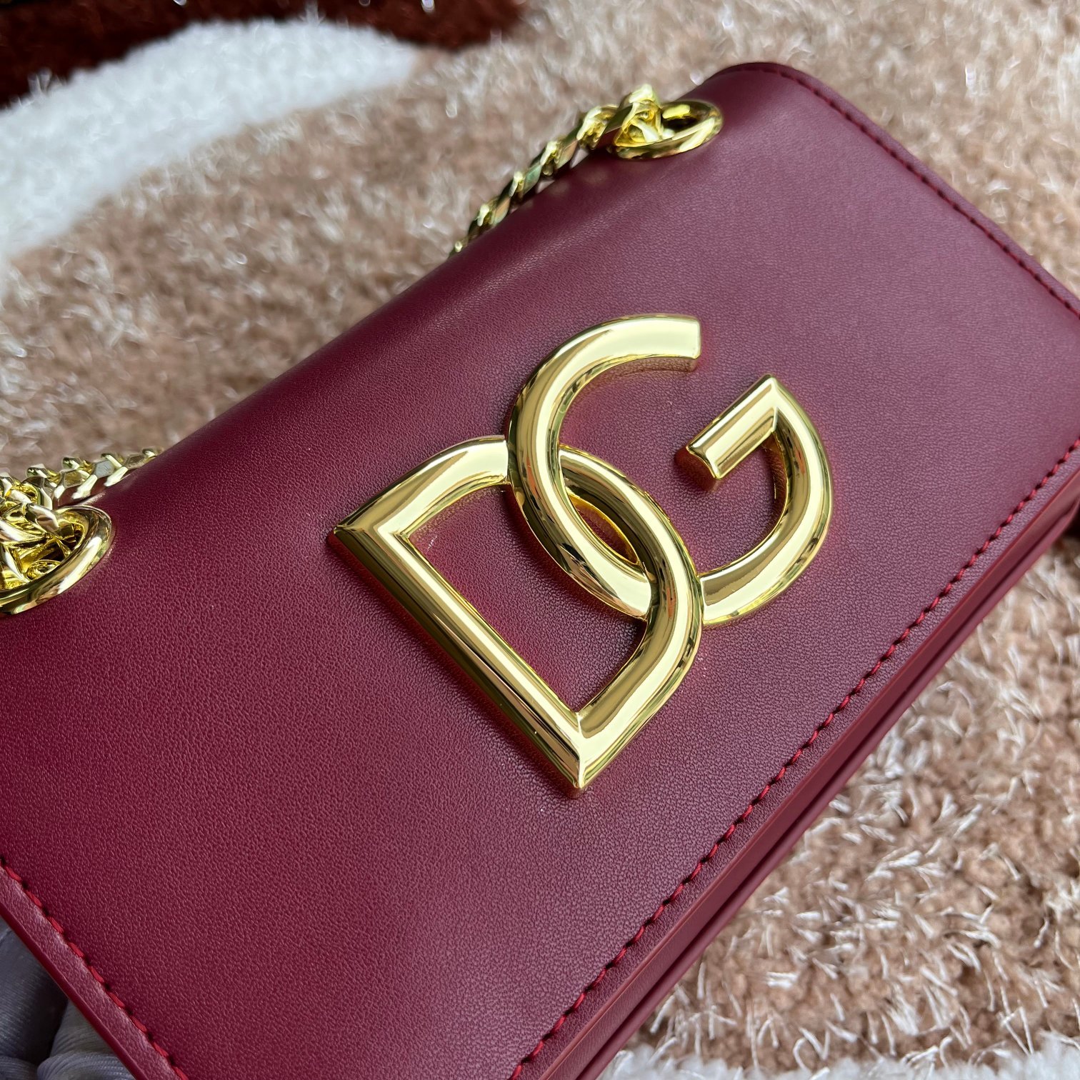 Dolce&Gabbana杜嘉班纳款号5183原单细腻手工制造进口头层牛皮配以原厂五金包身顶部纯手工油边