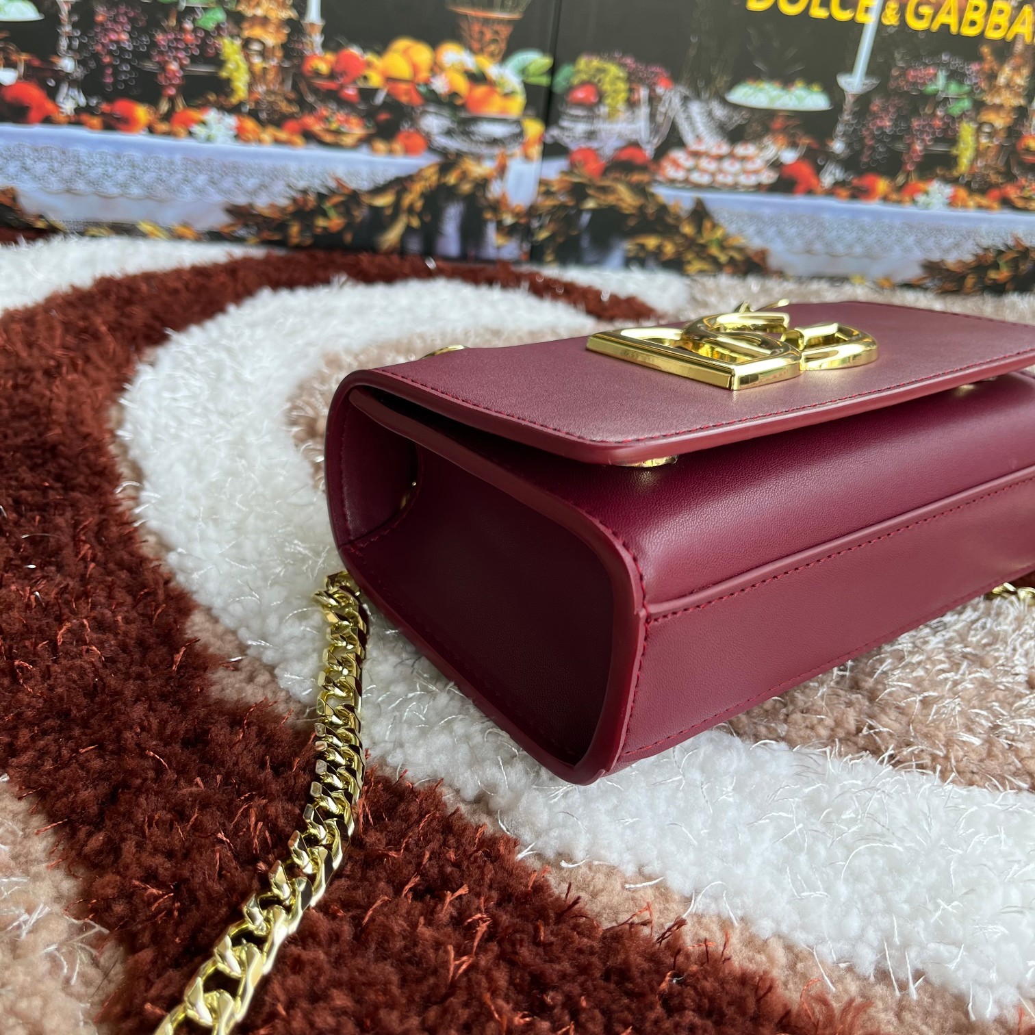 Dolce&Gabbana杜嘉班纳款号5183原单细腻手工制造进口头层牛皮配以原厂五金包身顶部纯手工油边