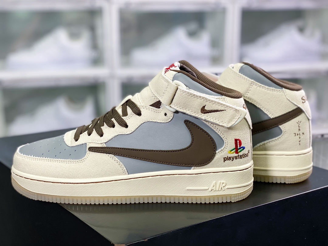 260 Sony PlayStation 5 x Travis Scott特拉维斯·斯科特 x Air Force 1 '07 Mid”PS5”空军一号BQ5828-202