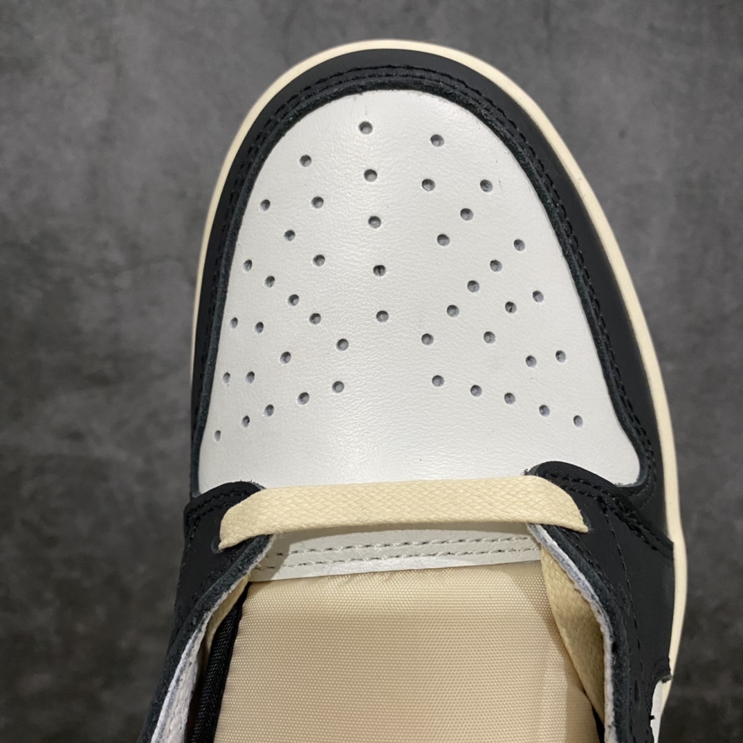 图片[5]-神版AJ1白棕摩卡低帮 目前市场细节相对比较好的一个版本 麂皮材料绒感到位 清洁度高 针车走线以及后跟刺绣也蛮好，区别市场其他版本 尺码：36-46-选品中心